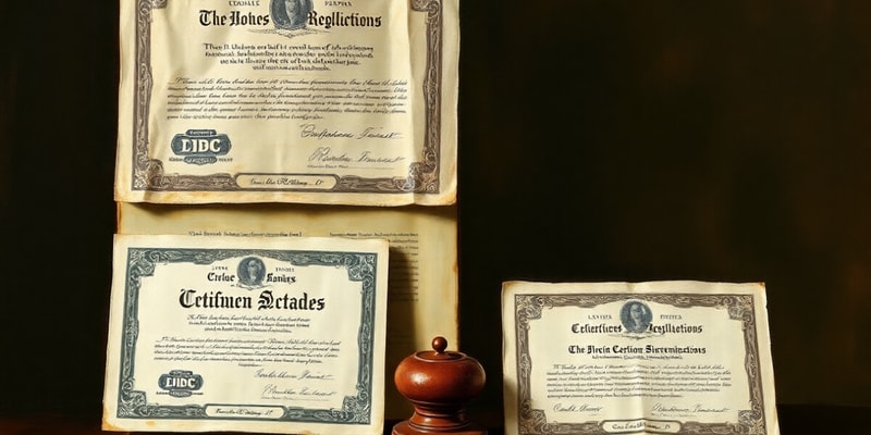 Company Capital and Share Certificate Regulations