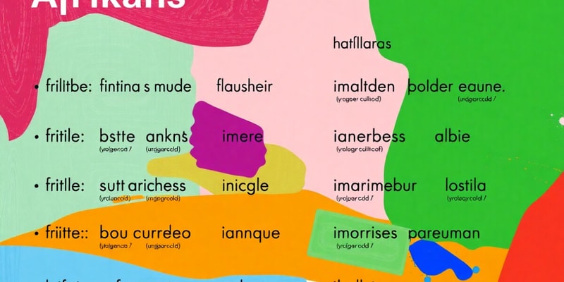 Voorsetsels in Afrikaans