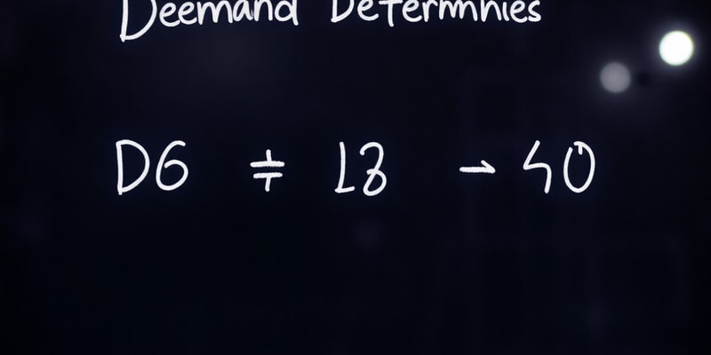 Economics: Demand and Non-Price Determinants