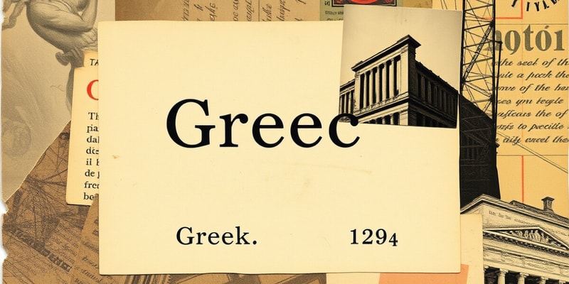 Cool Greek Words Flashcards