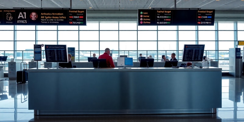 Airport Terminal Desk Information Quiz