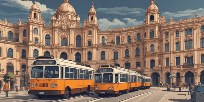 Spanish Vocabulary: Transportation and City
