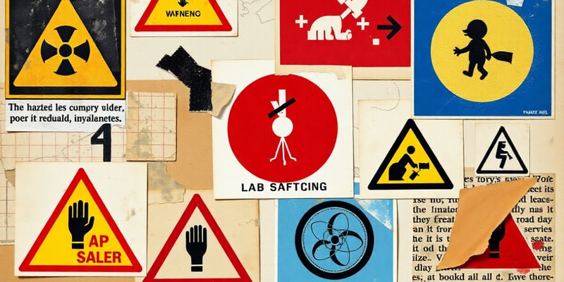 Lab Safety Signs and Instructions