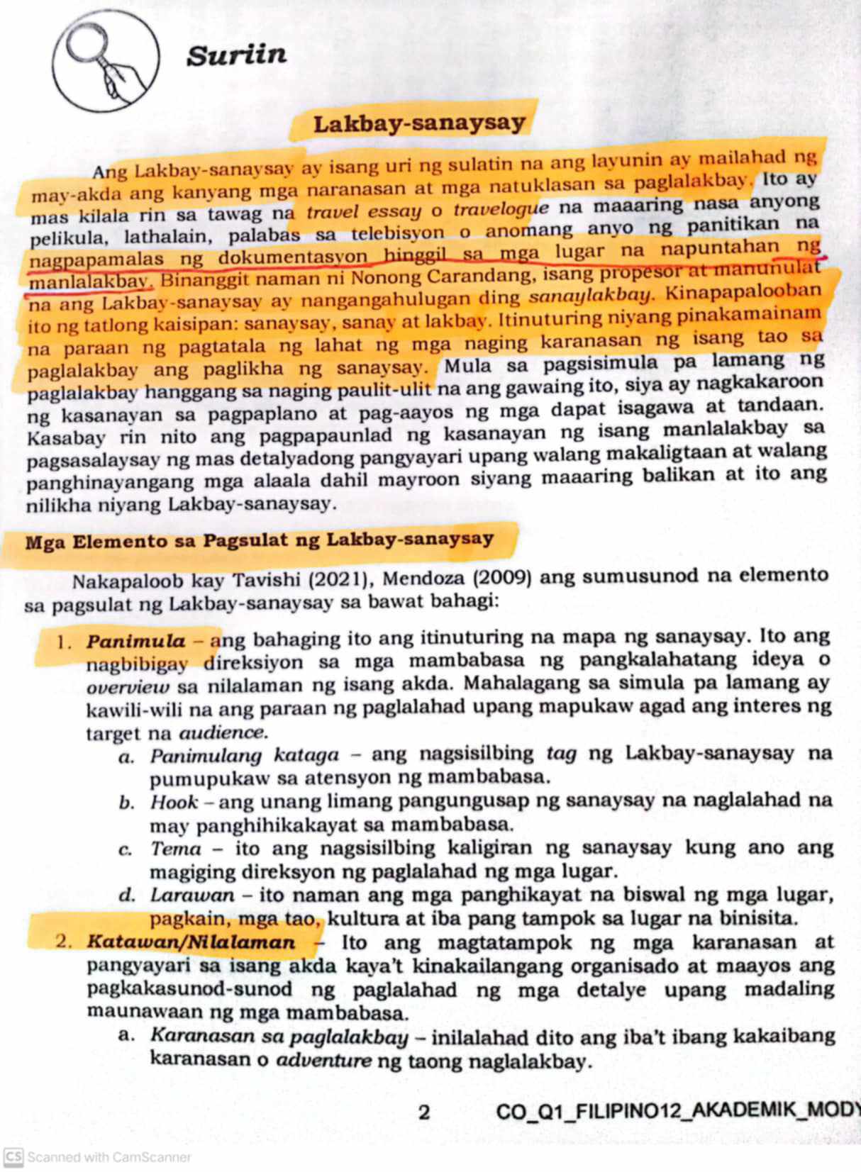 Ano Ang Mga Elemento Sa Pagsulat Ng Lakbay Sanaysay