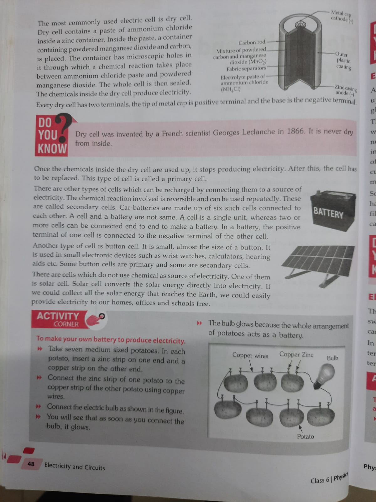 What is a dry cell and how does it work? What are its components and types?